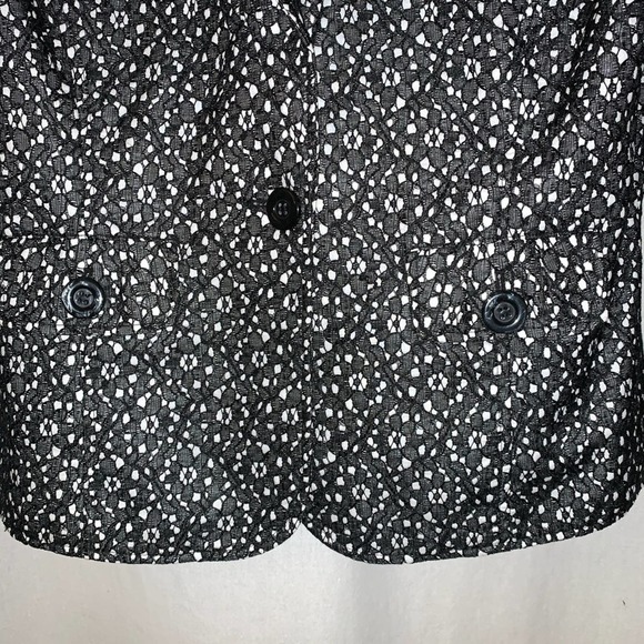 Luciano Dante Women’s Black Abstract Pattern Jacket Blazer Size XL - Picture 5 of 7